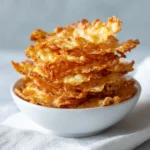 Bowl of finished cottage cheese chips