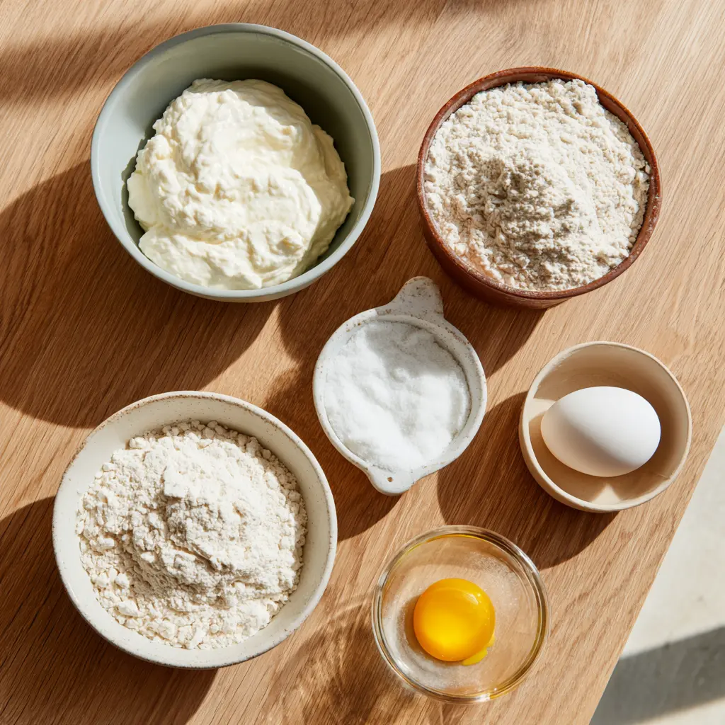Five ingredients for protein bagels