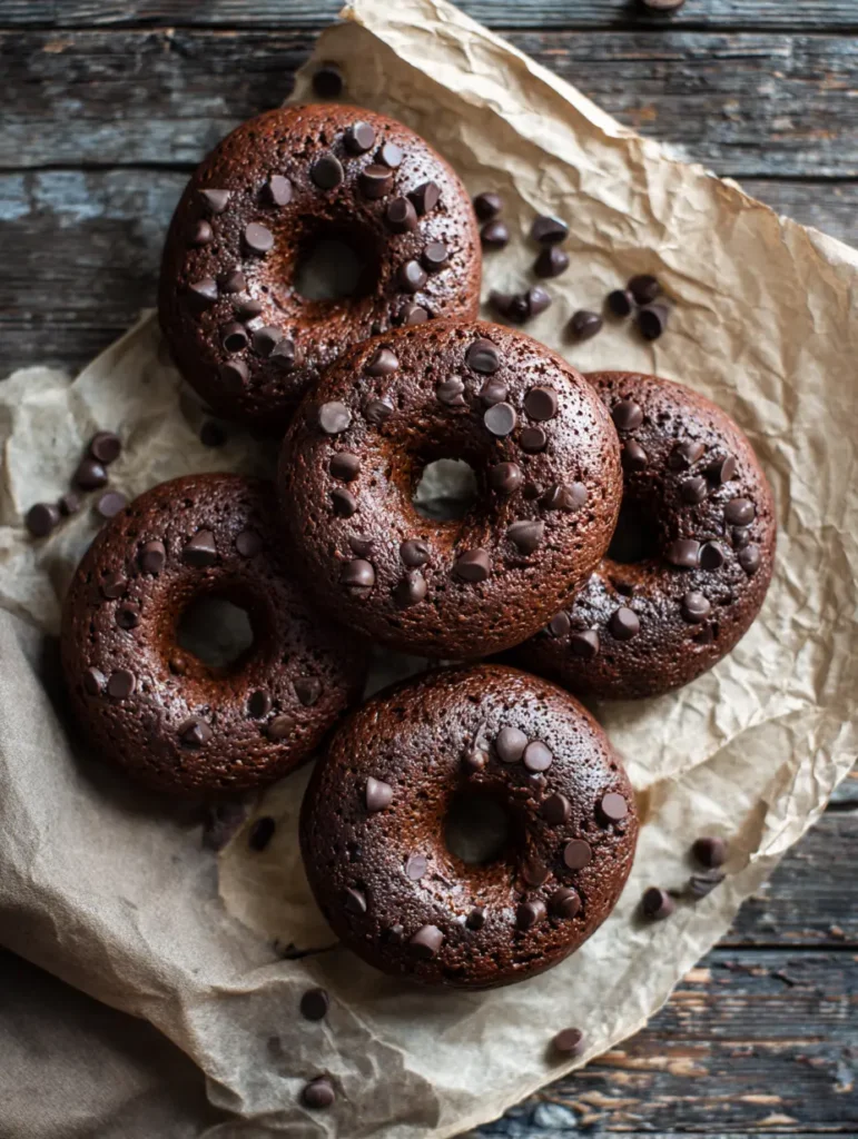 chocolate protein bagels fresh baked overhead