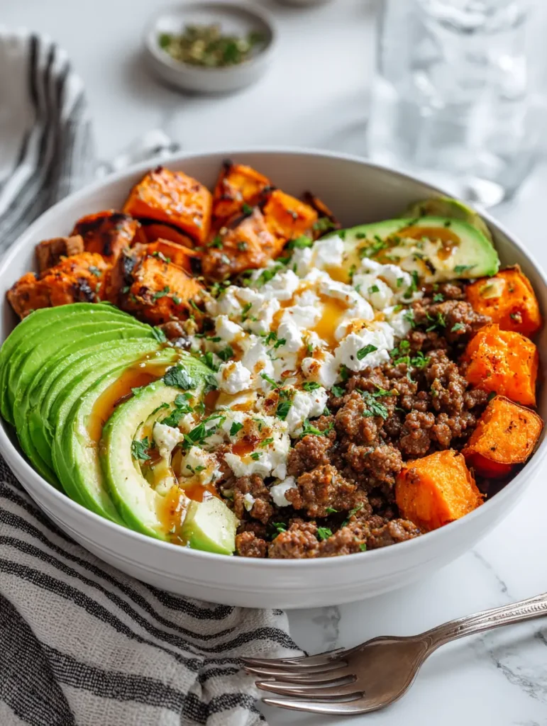 hot honey ground beef bowls